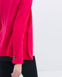 Zara buttoned blazer bright pink
