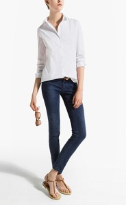 Massimo Dutti cotton white shirt
