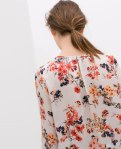 Zara floral print crop top