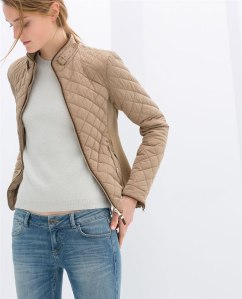 Zara quilted beige jacket