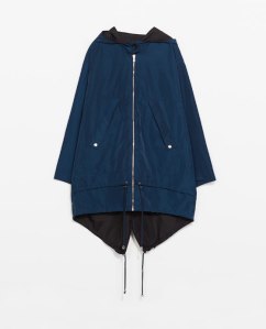 Zara reversible parka blue-black