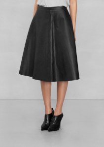 & Other Stories leather skirt