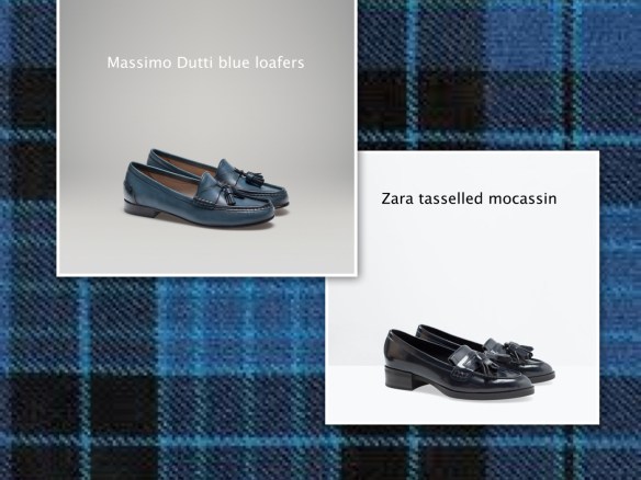 Zara and Dutti loafers