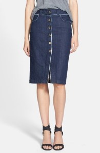  7 For All Mankind® Raw Edge Pencil Skirt