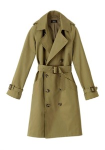 APC olive trench coat