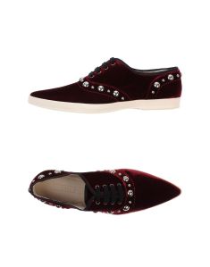 Marc Jacobs maroon velvet low-tops