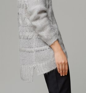 Massimo Dutti HORIZONTAL CABLE-KNIT SWEATER (detail)