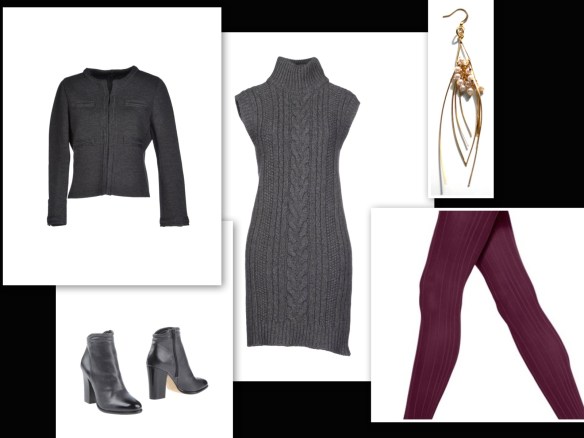 Grey dress & cardigan 2