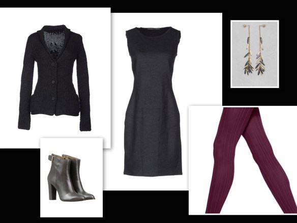 Grey dress & cardigan