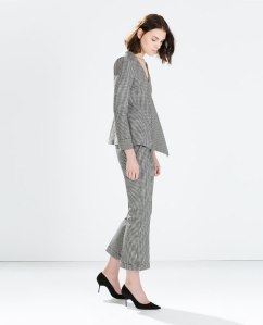 Zara cropped trousers blk/white