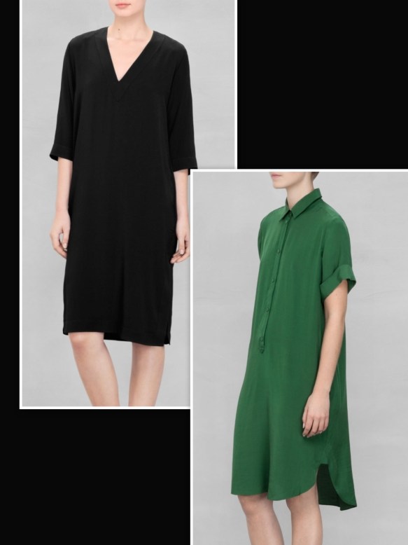 Black dress over green dress