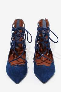 Jeffrey Campbell Atrium Suede Flat - Blue