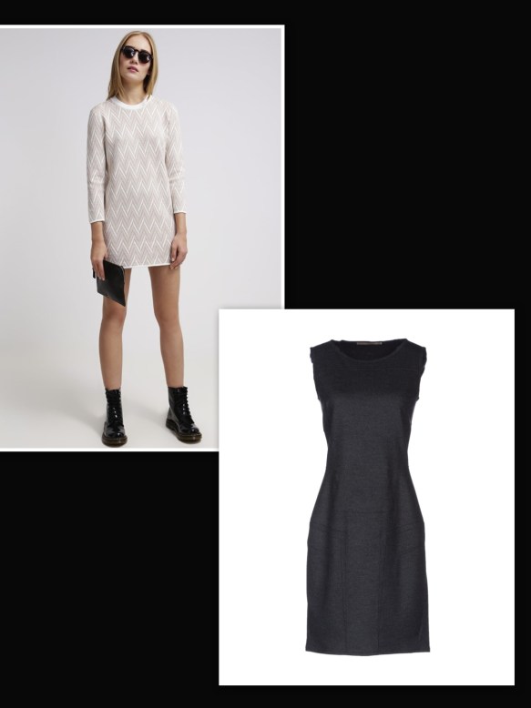 White dress over black dress