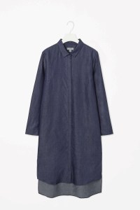 COS DENIM-LOOK SHIRT DRESS