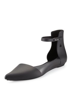 Melissa Shoes Cuting half d'Orsay flat black
