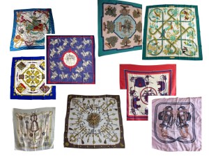 Hermes silk squares from Vestiarie Collective