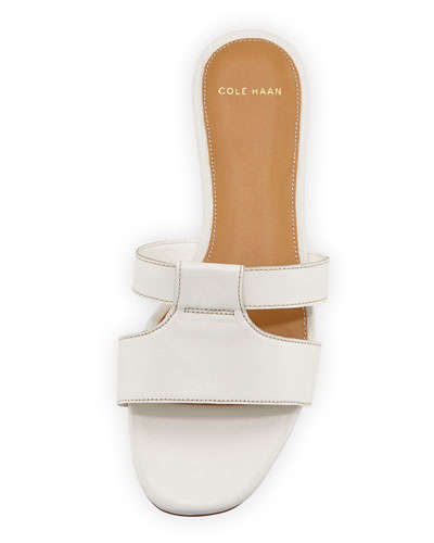 Cole Haan Mesi Leather Sandal Slide, White