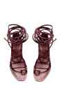 H&M lace-up sandals burgundy