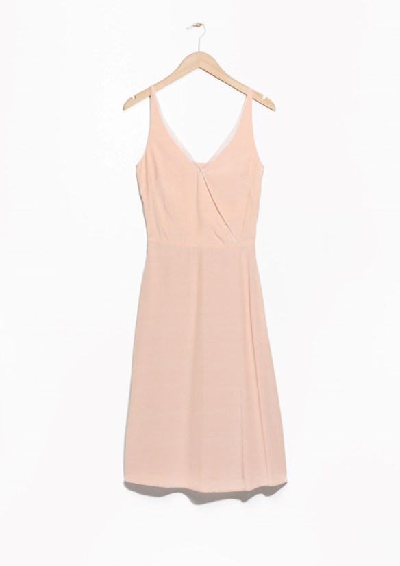 & Other Stories SHEER TULLE DRESS beige