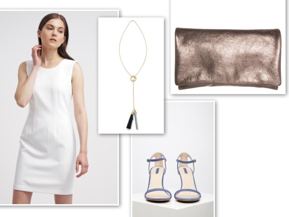 white shift dress (quiet)