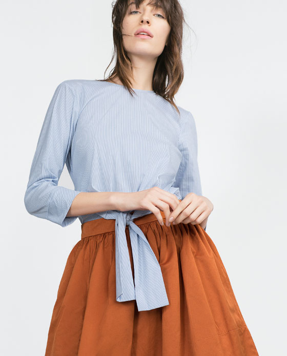 Zara blue and dark orange 
