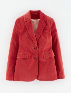 BODEN VELVET JACKET in red
