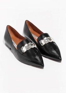 & Other Stories Encrusted Leather Flats