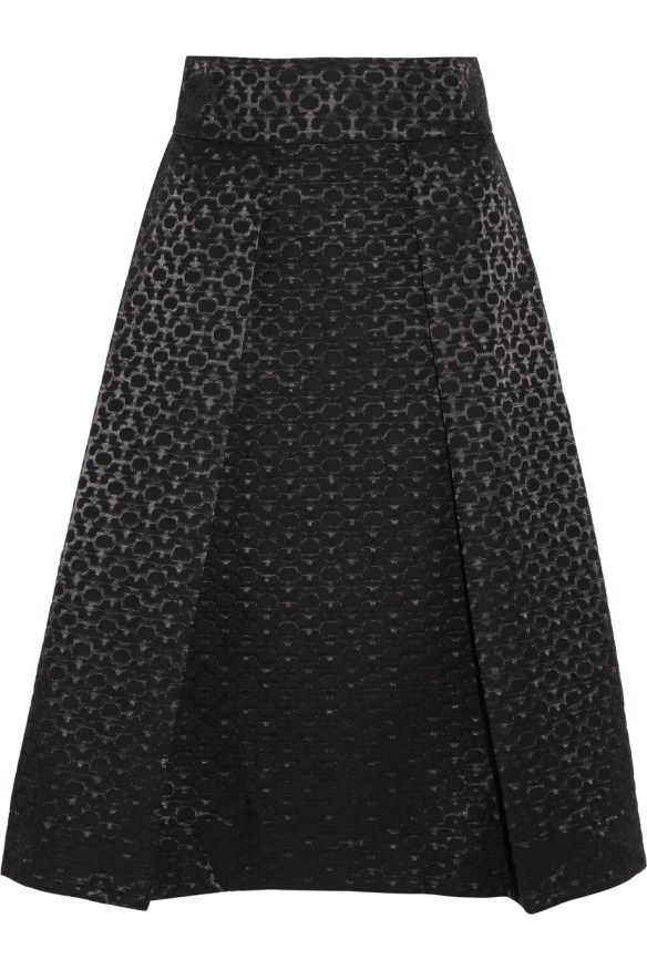 STUDIO NICHOLSON Montego satin-jacquard skirt