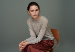 FINERY-Sander Contrast Knit Jumper with Seam Detailing