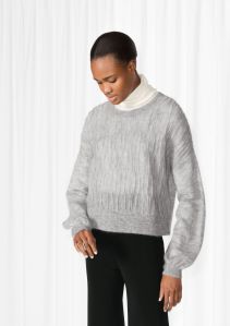 &Other Stories Mohair Blend Sweater light grey