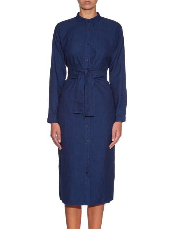 TIBI Button-through denim shirtdress