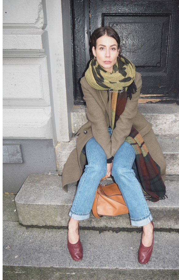 irina_lakicevic_olive + burgundy + denim