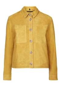 TOPSHOP Suede Harrington Jacket by Boutique in ochre