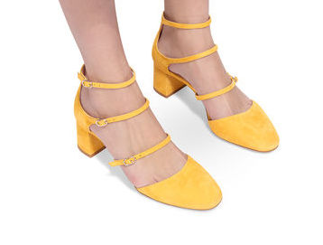 Whistles Montana Strappy Mid Mary Jane-yellow