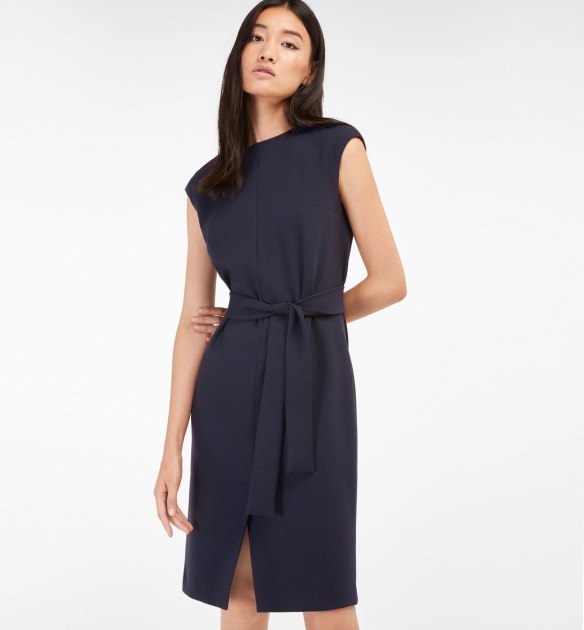 Massimo-duttti-dress-with-tie-belt-in-navy
